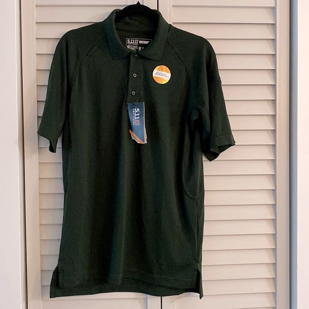 5.11 Tactical men’s performance shirt sleeve polo (71049) Green Small NEW - Picture 3 of 11